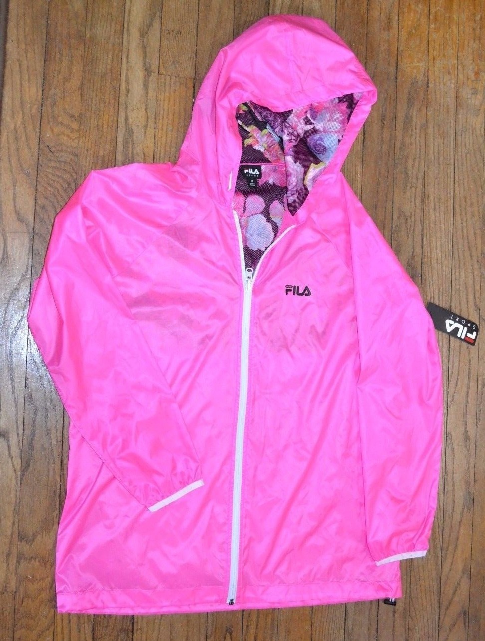 Giacca da allenamento leggera Fila Sport rosa trillino facile da imballare prezzo al pubblico consigliato $55 00