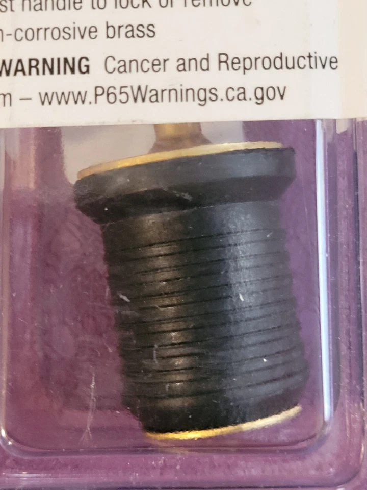 Attwood Brass T Handle Drain Plug w/o Chain 1 In Dia Clam Pk 7526A7 - Image 4 of 4