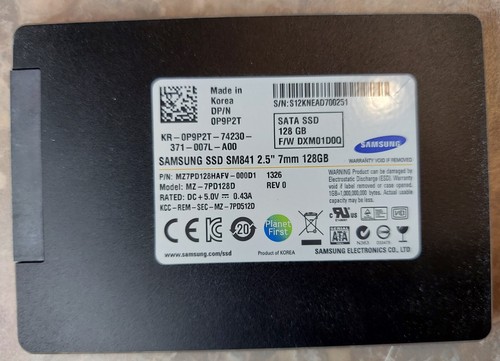 Samsung SM841 128GB MZ-7PD128D MZ7PD128HAFV-000D1 2.5" Solid State Drive - 第 1/2 張圖片