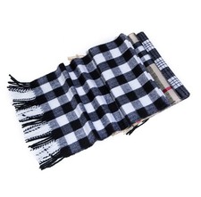 Mens Womens Pashmina Plaid Check Fringe Long Warm Scarf Shawl Wrap Fashion M135