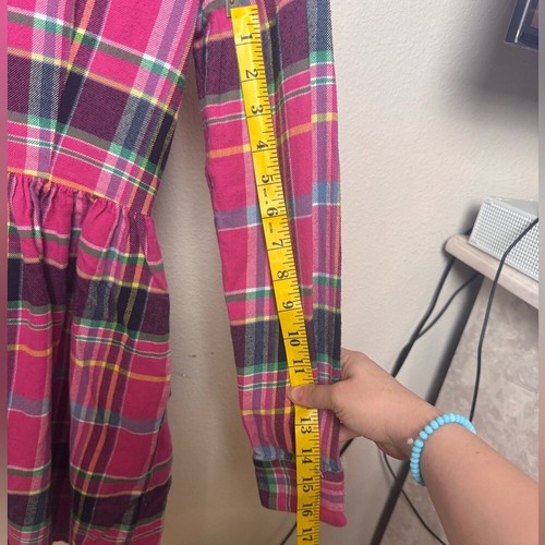 NEW Polo Ralph Lauren Long Sleeve Pink Plaid Button Down Shirtdress With Pockets - Picture 8 of 10