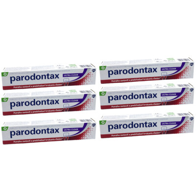 6x Parodontax Ultra Clean Zahnpasta gegen Zahnfleischbluten und Parodontose 75ml