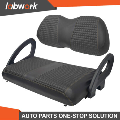 #ad Labwork Front Seat Cover Kit For Club Car Precedent Golf Carts Black No Staple $36.32