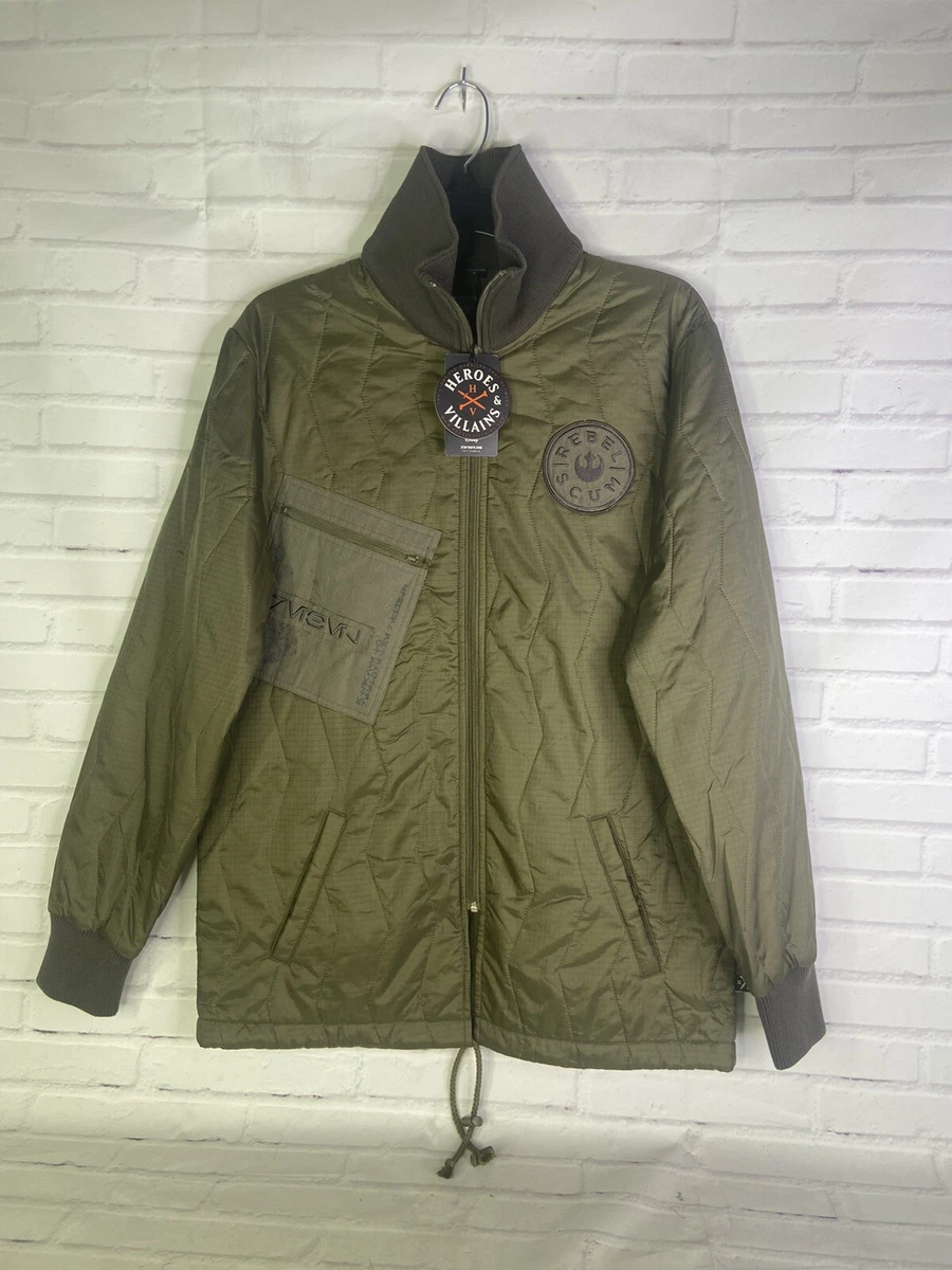 Star Wars Rebel Scum Alliance Forces Quilted Puffer Jacket Green Mens Size  M | eBay