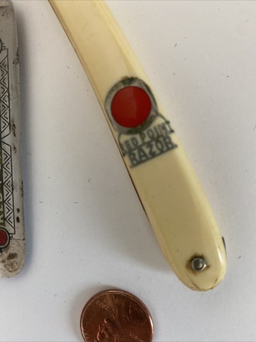 De colección Fermarud Punta Roja Anton Wingen JB Alemania 684 Navaja Recta Hoja Grabada B - Imagen 7 de 17