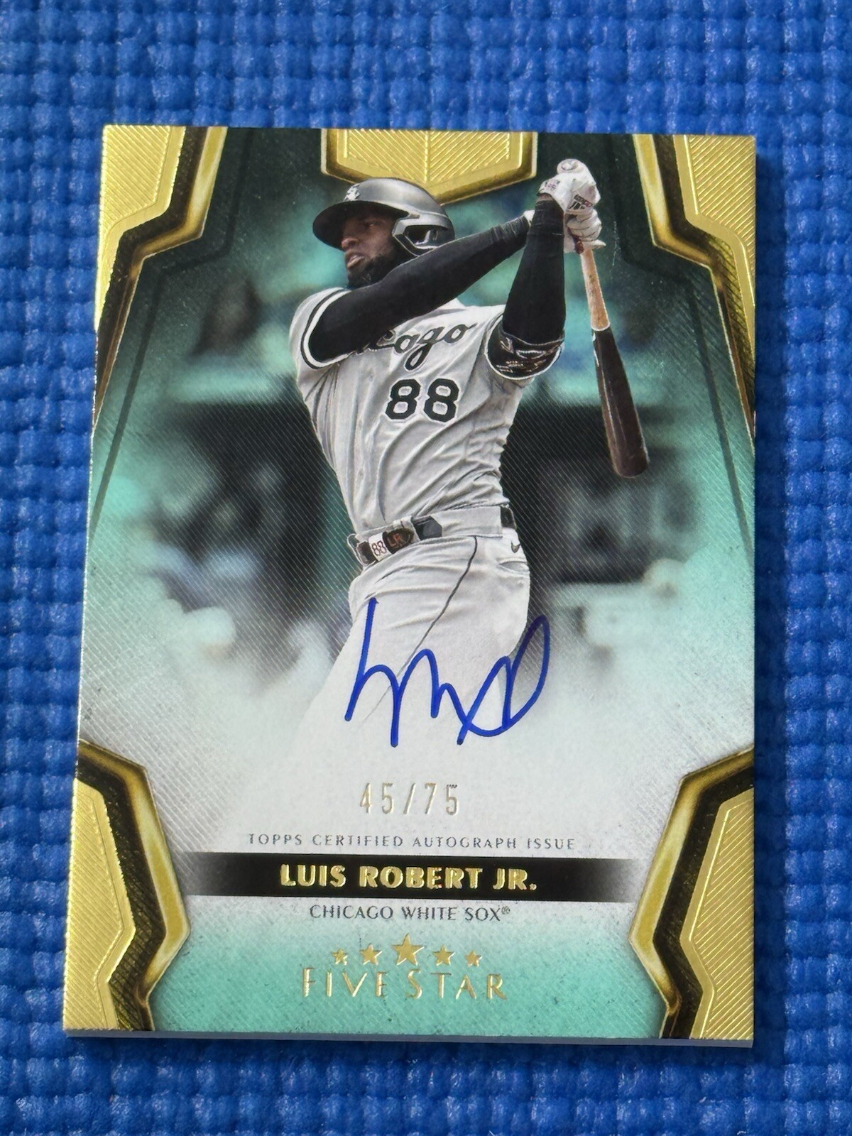 Luis Robert 2024 Topps Five Star Aqua Auto 45/75 #FSA-LR White Sox