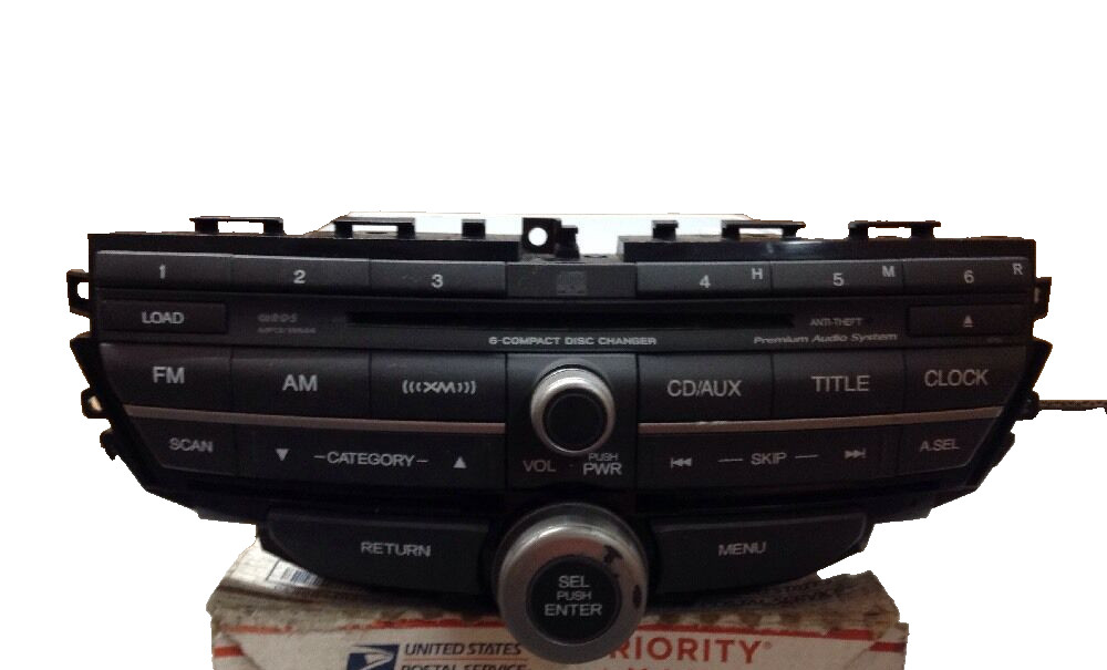 2011 2012 Honda Accord OEM XM Radio 6 Disc Cd Player 39100-T