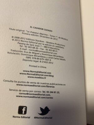 ☆MOEBIUS EL CAZADOR CAZADOスペイン語2012年メビウス Moebius