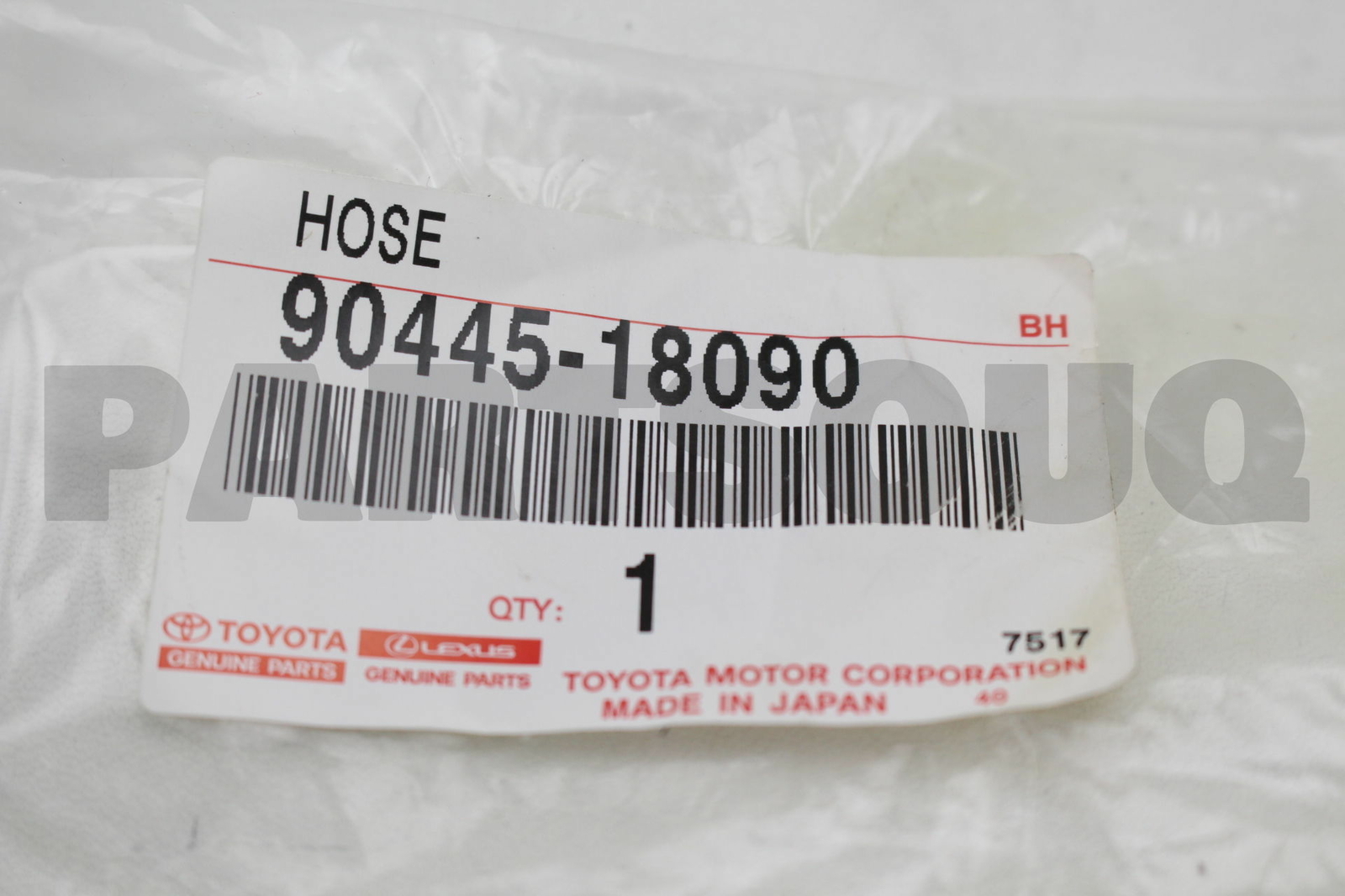 9044518090 Genuine Toyota HOSE(FOR RESERVOIR TANK INLET) 90445 