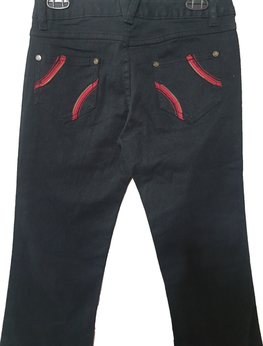 Disney Hannah Montana Girls Jeans Size 14 Black Ebroidered Embellished VTG NWT - Picture 7 of 12