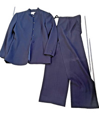 Vintage Kasper A.S.L Petite Navy Blue Pants  Blazer Suit