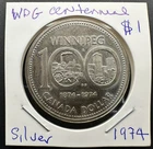 1974 WINNIPEG CENTENNIAL $1 SILVER COIN