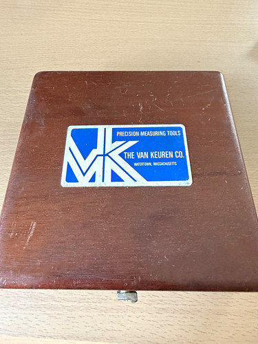 Van Keuren Optical Flat Precision Gage Tool w/ Wood Case, 5” Diameter MFG 50805