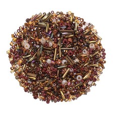 2000Pcs Mixed Glass Beads Seed Tube Bugle Loose Spacer Craft Beads Coffee