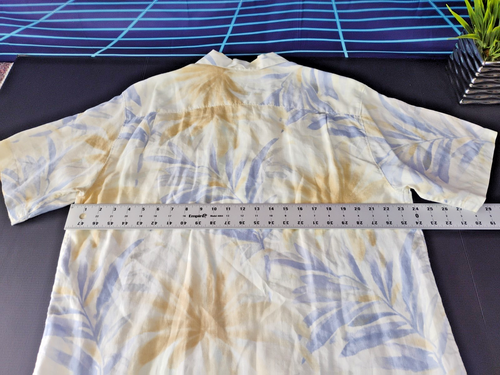 CAMISA HOMBRE XL TOMMY BAHAMA MANGA CORTA ABOTONADA 100% LINO TROPICAL FLORAL - Imagen 12 de 15