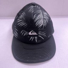 Quiksilver Mens Trucker Hat Black White Palm ...