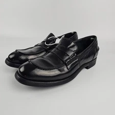 OFFICINE CREATIVE Chronicle Black Leather Loafers New & Authentic