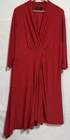 IGIGI Red Stretchy V Neck Fit And Flare Dress Size 22/24