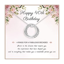 40th Birthday Gifts for Women 925 Sterling Silver Birthday Necklace 3 4 5 6 7...