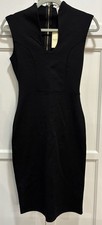 NWT Rolla Coster Bodycon Little Black Dress with Plunging Neckline It Goes Sz S