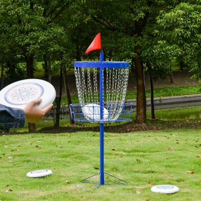 Portable Disc Golf Basket Target with Transit Bag, Dark Blue