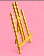 Wood Tabletop A-Frame Artist Display Easel, Table-Top Easel Stand 5.5x12