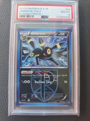 2013 Pokemon Plasma Freeze Umbreon Holo 64/116 PSA 8