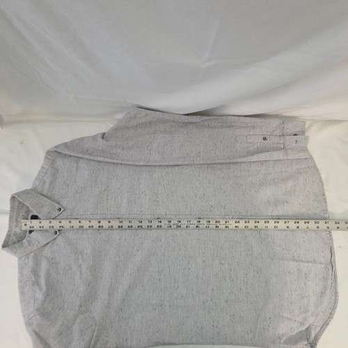 GAP Modern Oxford Button Down Shirt Heather Gray Long Sleeve Casual Mens L Tall - Picture 8 of 8