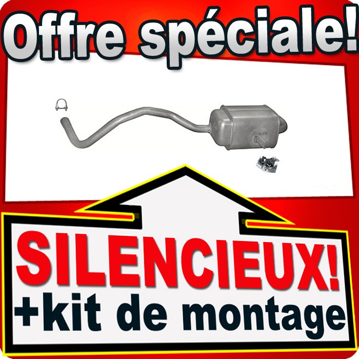 Silencieux arrière en acier aluminisé pour échappement Megane 2 et Scenic II 1.5 dCi