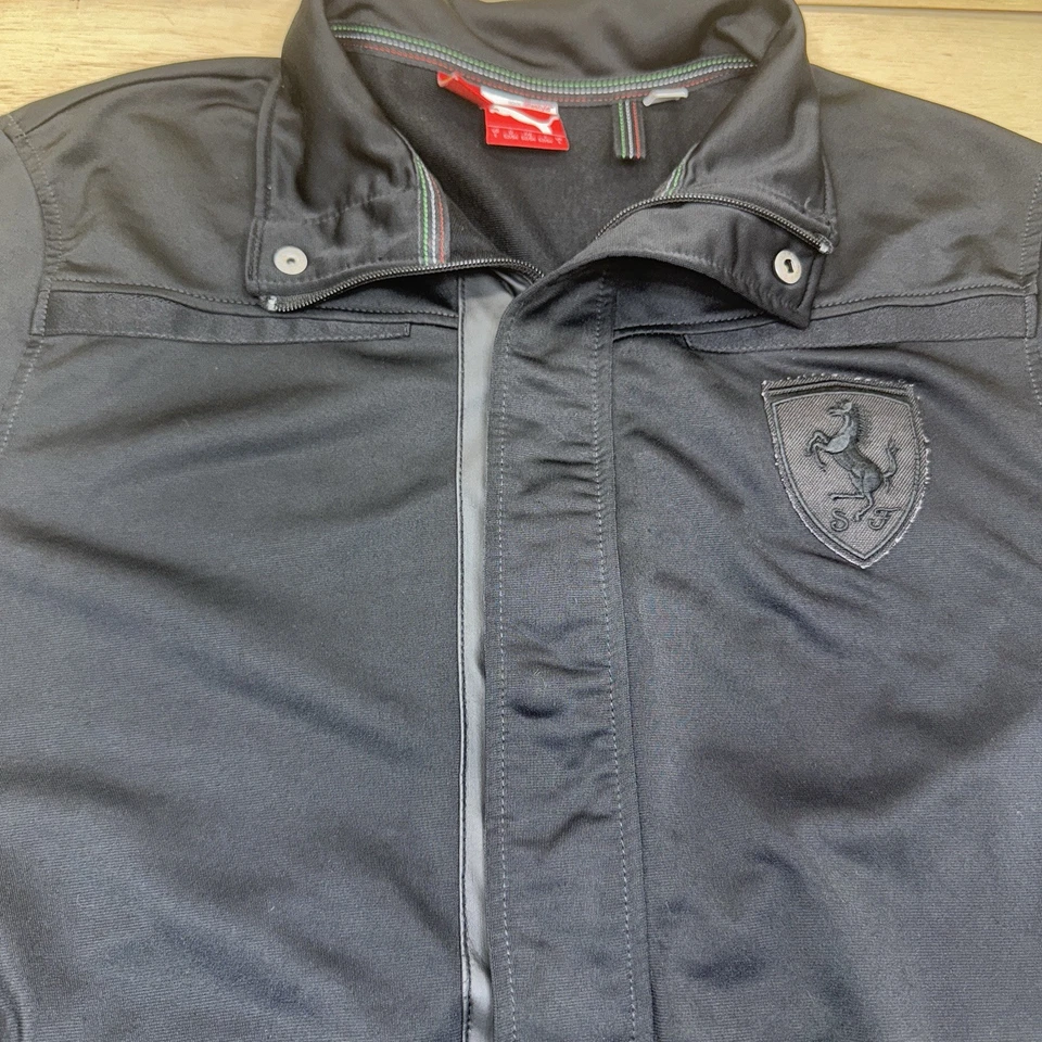 Puma Scuderia Ferrari Jacket Women's  Lg Full Zip Horse Logo Track Jacket Black - Image 3 of 4