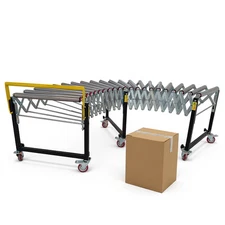 Adjustable Roller Conveyor Portable Gravity Conveyor 47-118" Length Adjustable