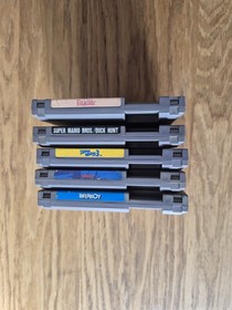 Lot de 5 Jeu nintendo NES - Cartouche seule - Pal - Mario Paperboy Duck Faxanadu