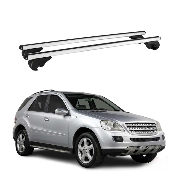 DachträGer GrundtäGer FüR Mercedes Ml Klasse W164 2005-2011 75Kg Silber Alu 2X-image