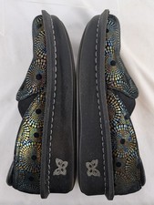 Shoes ALEGRIA Deb-824 Leather Slip On Sz 37 US sz 6 Iridescent Circles Inserts