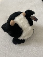 Swibco PUFFKINS Plush MEADOW Black White Cow Bull 6624 DOB 3-13-97 Bean Bag