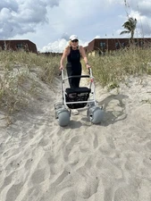 Wheeleez Beach Wheelchair, Balloon Tires for Soft Sand - Used