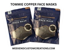 LOT OF 2 TOMMIE COPPER FACE MASKS COVERING ADJUSTABLE MOISTURE WICKING 2 2 PK