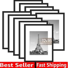 Elegant 12x16 Picture Frame Set of 10 in Classic Black for Timeless Displays