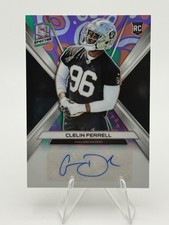 2019 Panini Spectra Psychedelic Prizm Clelin Ferrell RC #RA-CF Auto /5 Raiders
