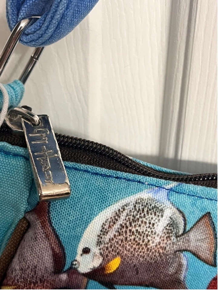 Bolso de hombro unisex Guy Harvey Tropical Fish & Turtle azul/bronceado talla única Foto 4 de 4