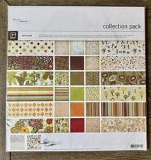 Basic Grey **MELLOW** 12x12 Paper Collection Pack 18 Sheets w/Accent Pages RARE