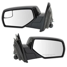 Mirror Power Heated LED Signal Marker Light Black Pair Set of 2 for GM Pickup