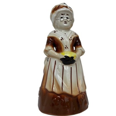 Vintage ''Old Mother Hubbard'' Granny Ceramic Planter Kitchen Utensil Holder