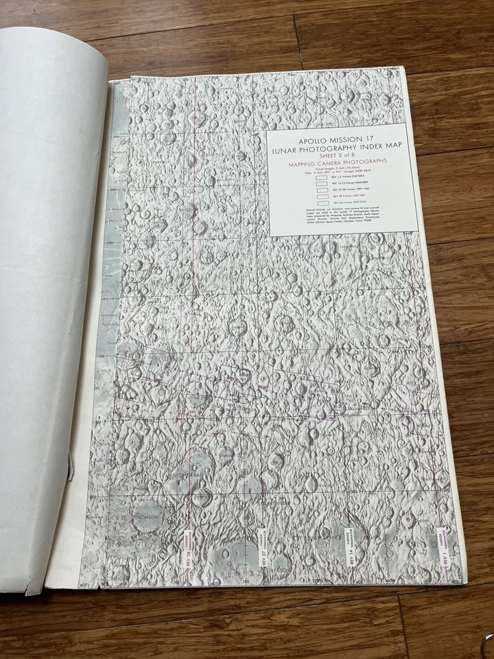 APOLLO MISSION 17 1973 LUNAR PHOTOGRAPHY INDEX MAPS - Complete all maps - Image 3 of 4