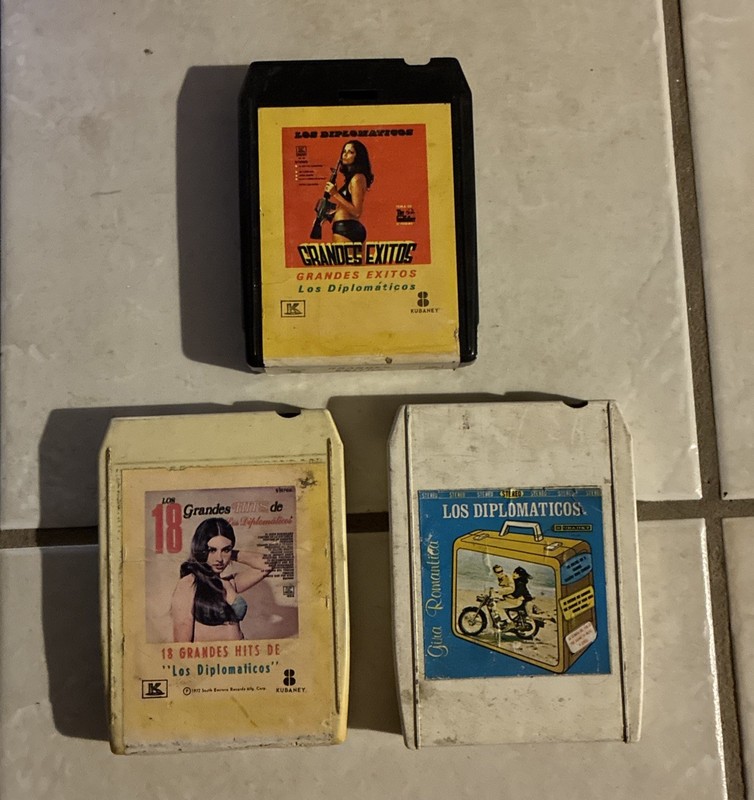 Los Diplomáticos 8 Track Tape Lot - Los Grandes Hits, Gira Romantica