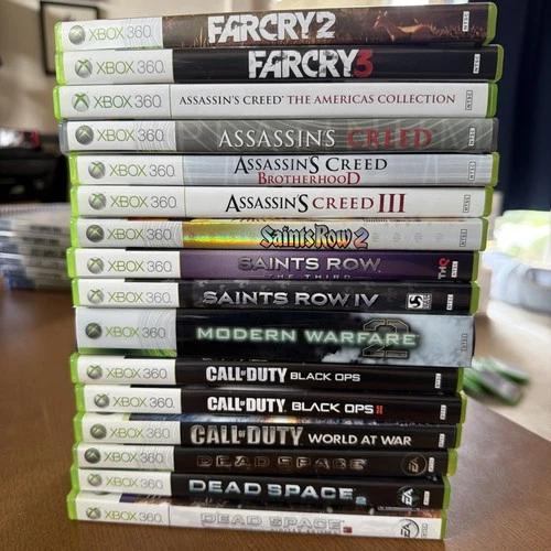 LOT OF 16 M-RATED XBOX 360 GAMES WITH BOX/MANUAL. DEAD SPACE, CALL OF DUTY, MORE