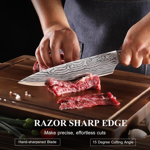 Juego de Cocina 7 Piezas Chef Set Profesional Alto Carbono Acero Inoxidable, Afilado... - Imagen 2 de 6