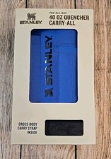 Stanley Azure Blue All Day 40 OZ Quencher Carry All with Black Cross Body Strap