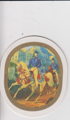 Beer mat King Ludwig Hell Bavaria beer