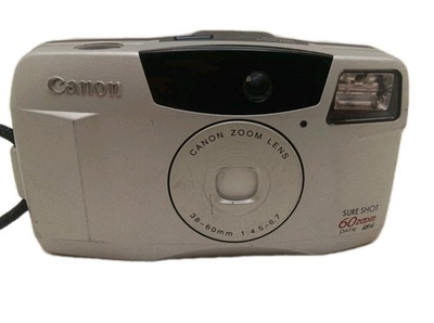 #ad Canon Sure Shot 60 Zoom 35mm Camera Silver Tested And Working BRAND NEW BATTERY $99.95